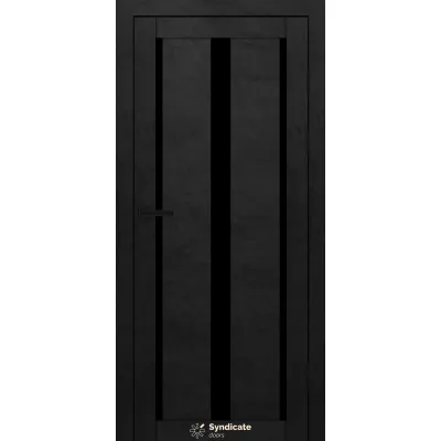 Міжкімнатні Двері Syndicate Doors SD-PVC-127 Чорне скло ПВХ плівка-5