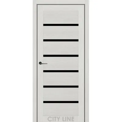 Межкомнатные Двери City Line Express BROOKLYN Черное стекло Ламинатин-6