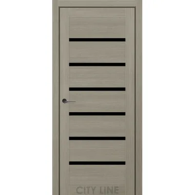 Межкомнатные Двери City Line Express BROOKLYN Черное стекло Ламинатин-4