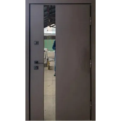 Входные Двери Стронг Вест коричневый песок/дуб темный Vinorit "Qdoors"-0