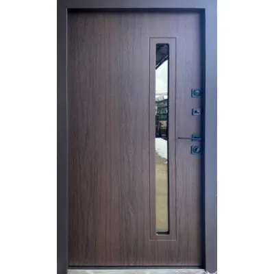 Входные Двери Стронг Вест коричневый песок/дуб темный Vinorit "Qdoors"-1