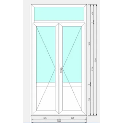 Балконний блок Steko IDEAL2000 з фрамугою 1200 x 3400 мм-0