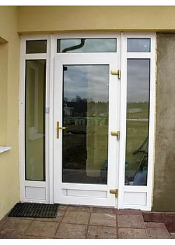 Металопластикові вхідні двері VEKA Softline з фрамугою 2000 x 2500