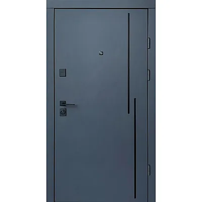 Вхідні Двері Ультра Крос-Аk антрацит/біла шагрень Qdoors-0