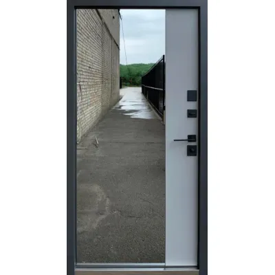 Вхідні Двері Ультра Лаунж-Аk оксид темний сірий шифер+дзеркало Qdoors-1