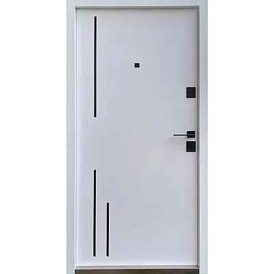 Вхідні Двері Премиум Тріоні-Аk антрацит/біла шагрень "Qdoors"-1