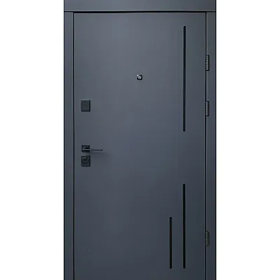 Вхідні Двері Премиум Тріоні-Аk антрацит/біла шагрень "Qdoors"-0