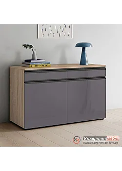 Комод с дверцей Комфорт Flex 1.2 м с ДСП фасадами Графит в прихожую