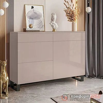 Комод без ручек Комфорт Flex 1200 мм ДСП фасад Тоффи для белья-0