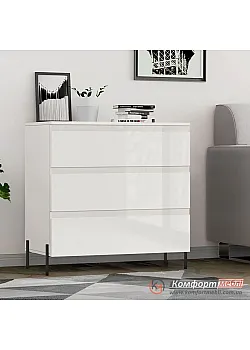 Комод-органайзер Комфорт Flex 1м МДФ фасад Белый для белья