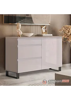 Комод со склада Комфорт Flex 1200 мм из МДФ Бархат бежевый для обуви.