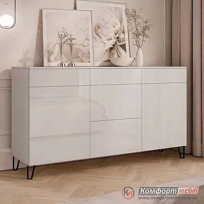 Комод-тумба Комфорт Flex 1,5 м с ДСП фасадами Кашемир для косметики-0