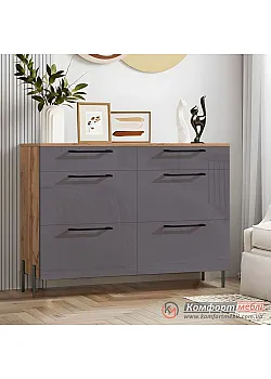 Комод для вещей Комфорт Flex 1.2 м ДСП фасад Графит в прихожую