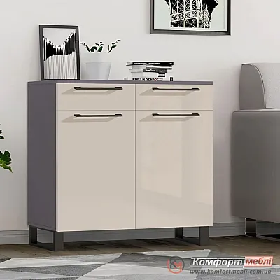 Недорогой комод Комфорт Flex 80 см ДСП фасад Кашемир в прихожую-0