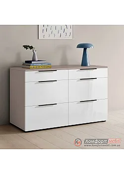 Комод лофт Комфорт Флекс 100 см с ДСП фасадами Белый в детскую