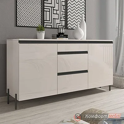 Комод с ящиками Комфорт Flex 1,5м ДСП фасад Кашемир в комнату-0