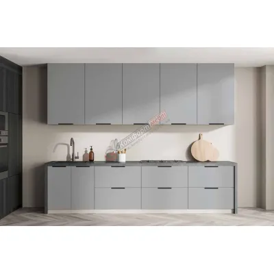 Готова кухня Комфорт Лофт 2,4м фарбований МДФ Титан-0