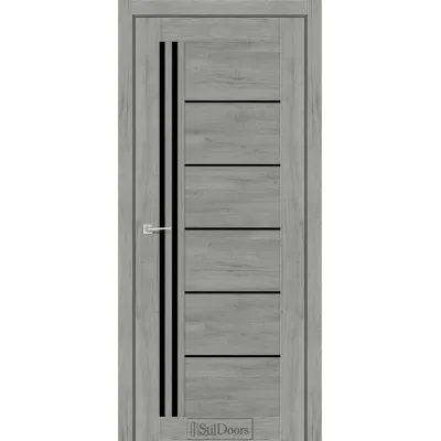 Межкомнатные Двери StilDoors VITANO с черным стеклом ПВХ плёнка-3