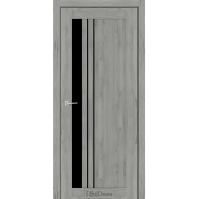 Міжкімнатні Двері StilDoors BELLANO Чорне скло ПВХ плівка-0