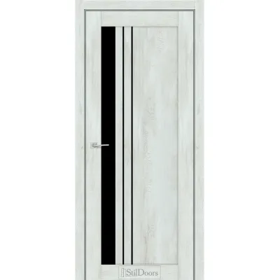 Міжкімнатні Двері StilDoors BELLANO Чорне скло ПВХ плівка-6