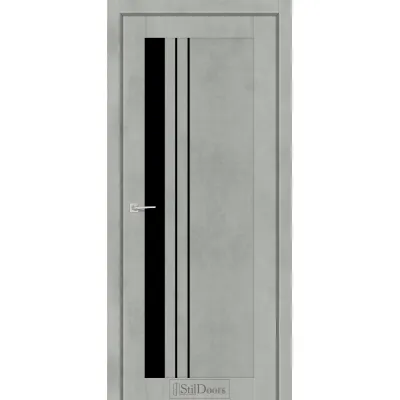 Міжкімнатні Двері StilDoors BELLANO Чорне скло ПВХ плівка-2
