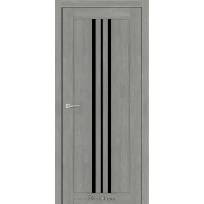 Міжкімнатні Двері StilDoors ARMANO Чорне скло ПВХ плівка-3