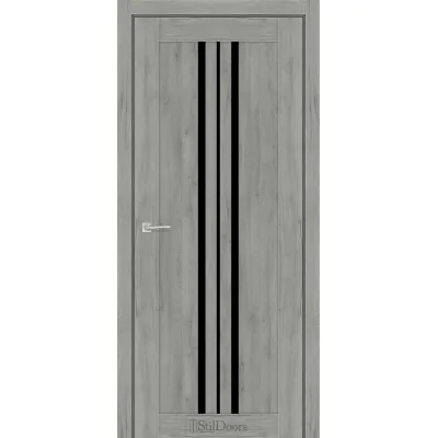 Міжкімнатні Двері StilDoors ARMANO Чорне скло ПВХ плівка-1