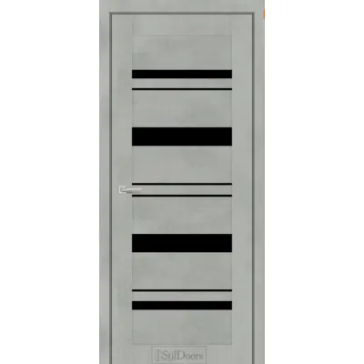 Межкомнатные Двери StilDoors FIORENTA с черным стеклом ПВХ плёнка-5