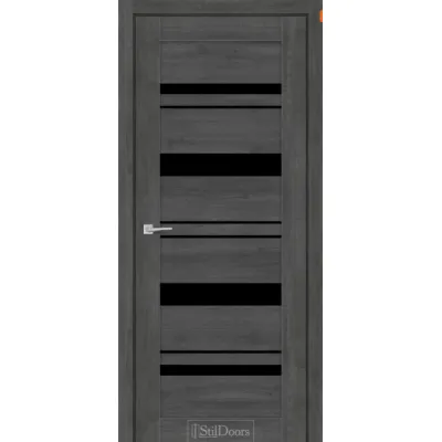 Межкомнатные Двери StilDoors FIORENTA с черным стеклом ПВХ плёнка-0