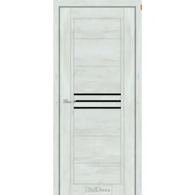 Межкомнатные Двери StilDoors RAVELLO с черным стеклом ПВХ плёнка-3