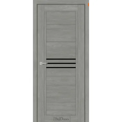 Межкомнатные Двери StilDoors RAVELLO с черным стеклом ПВХ плёнка-2