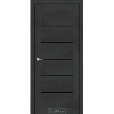 Межкомнатные Двери StilDoors SALVERO Черное стекло ПВХ плёнка-6