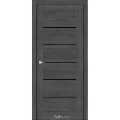 Межкомнатные Двери StilDoors SALVERO Черное стекло ПВХ плёнка-1