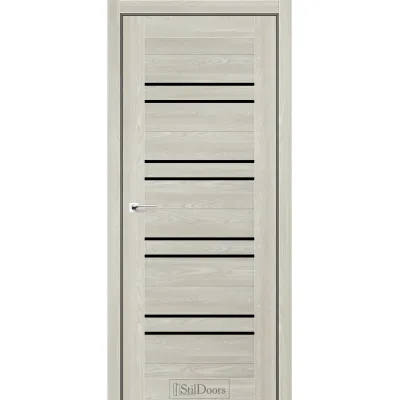Межкомнатные Двери StilDoors FERRO Черное стекло Ламинатин-3