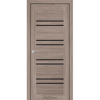 Межкомнатные Двери StilDoors FERRO Черное стекло Ламинатин-2