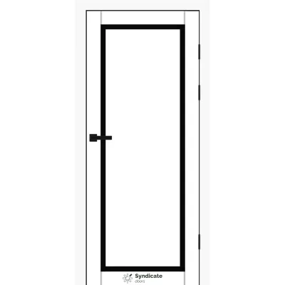 Міжкімнатні Двері Syndicate Doors SD-PVC-113 Чорне скло ПВХ плівка-5