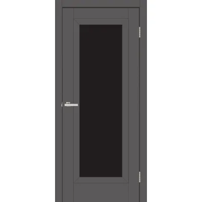 Межкомнатные Двери Europe Doors Болгария SUPER MATE Черное стекло ПВХ плёнка-0
