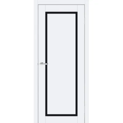 Межкомнатные Двери Europe Doors Кипр Черное стекло ПВХ плёнка-1