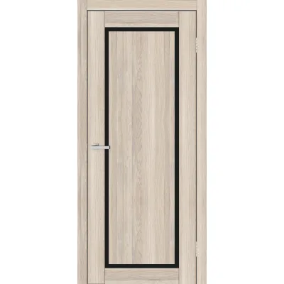 Межкомнатные Двери Europe Doors Кипр Черное стекло ПВХ плёнка-8