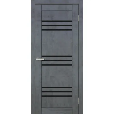 Межкомнатные Двери Europe Doors Монако Черное стекло ПВХ плёнка-7