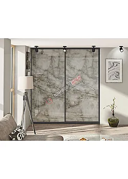 Встроенная раздвижная система 2м двухдверная "Стекло фотопечать"