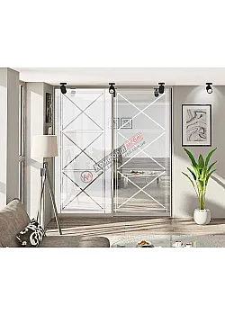 Встроенная раздвижная система 2м двухдверная "Зеркало"