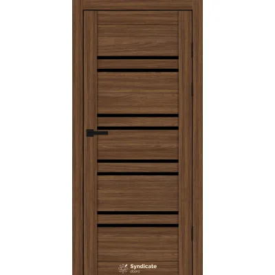 Межкомнатные Двери Syndicate Doors SD-ECOTOP-118 Черное стекло Ламинатин-1