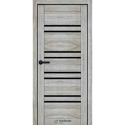 Межкомнатные Двери Syndicate Doors SD-ECOTOP-118 Черное стекло Ламинатин-2