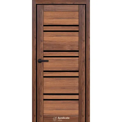 Межкомнатные Двери Syndicate Doors SD-ECOTOP-118 Черное стекло Ламинатин-3