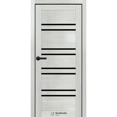 Межкомнатные Двери Syndicate Doors SD-ECOTOP-118 Черное стекло Ламинатин-4