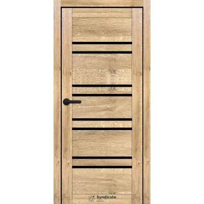 Межкомнатные Двери Syndicate Doors SD-ECOTOP-118 Черное стекло Ламинатин-5