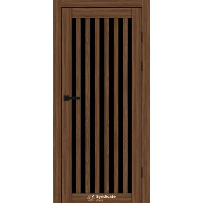 Межкомнатные Двери Syndicate Doors SD-ECOTOP-125 Черное стекло Ламинатин-1