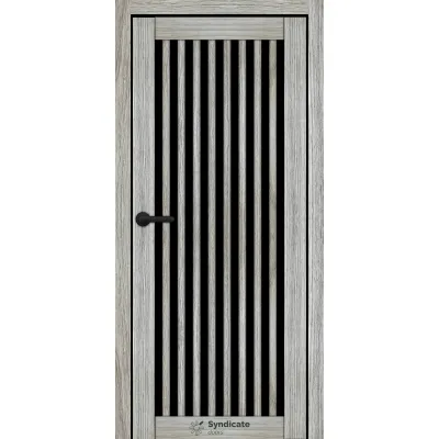 Межкомнатные Двери Syndicate Doors SD-ECOTOP-125 Черное стекло Ламинатин-2
