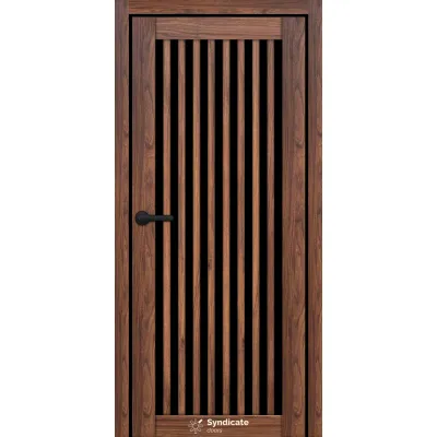 Межкомнатные Двери Syndicate Doors SD-ECOTOP-125 Черное стекло Ламинатин-3